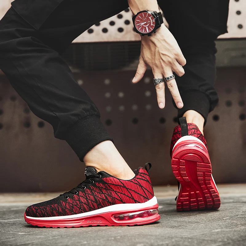 Running Shoes Men 2022 Casual Sports Air Cushion Sneakers Breathable Walking Jogging Footwear Lightweight Couple Athletic Shoes