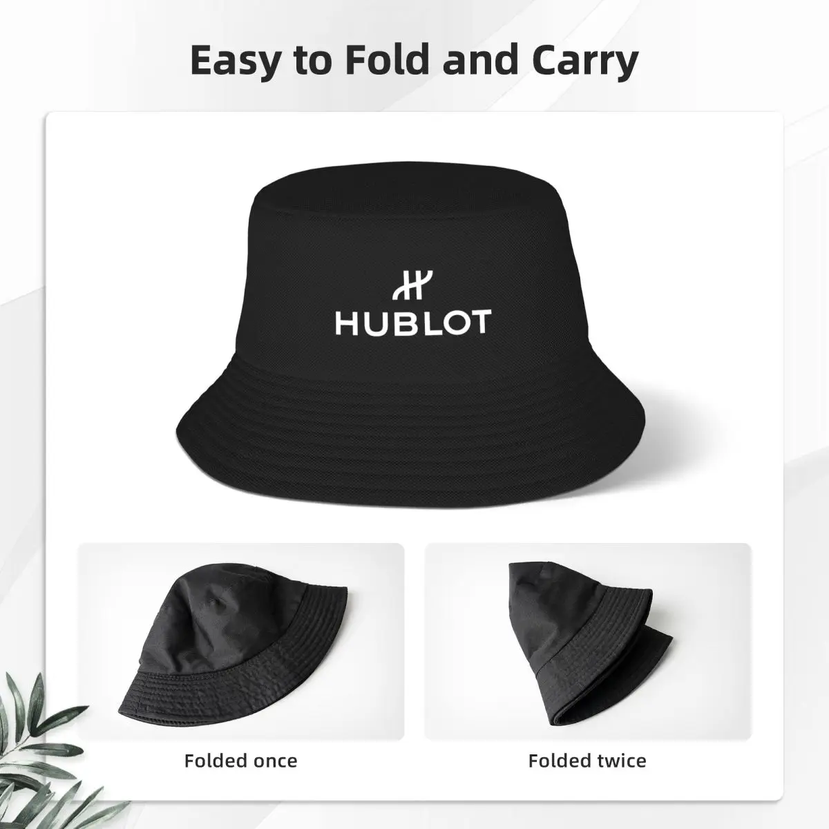 Мужская и женская шляпа с принтом рыбака для улицы H-Hublot от солнца Двусторонняя