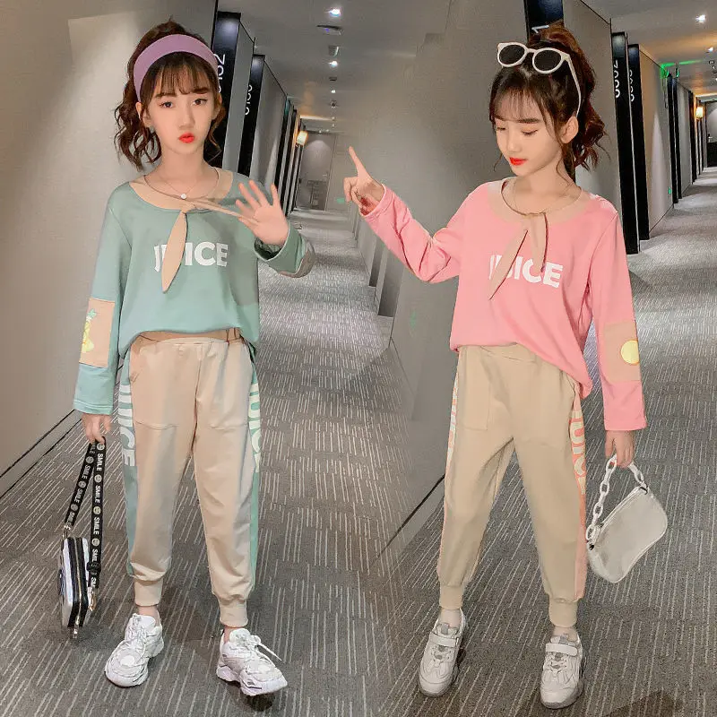 

Girls Clothing Set Children 2022 Spring Autumn Sports Suit Long Sleeve Girls Tracksuits for Kids Clothes 4 6 8 10 12 Years