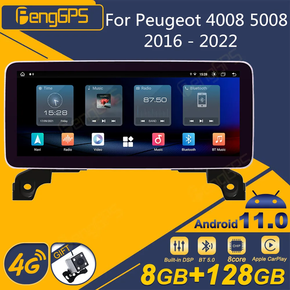 

For Peugeot 4008 5008 2016 - 2022 Android Car Radio 2Din Stereo Receiver Autoradio Multimedia Player GPS Navi Head Unit Screen