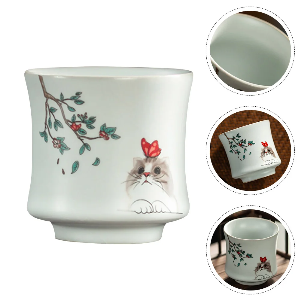 

Ceramic Tea Cup Ceramic Tea Holder Kung Fu Teaware Decorative Drinking Cups