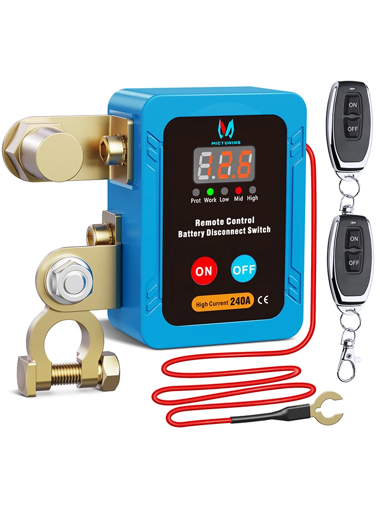 

MICTUNING Kill Switch Пульт дистанционного управления 12 В 240 А Разъединитель батареи Противоугонный выключатель с цифровым дисплеем Светодиодные индикаторы