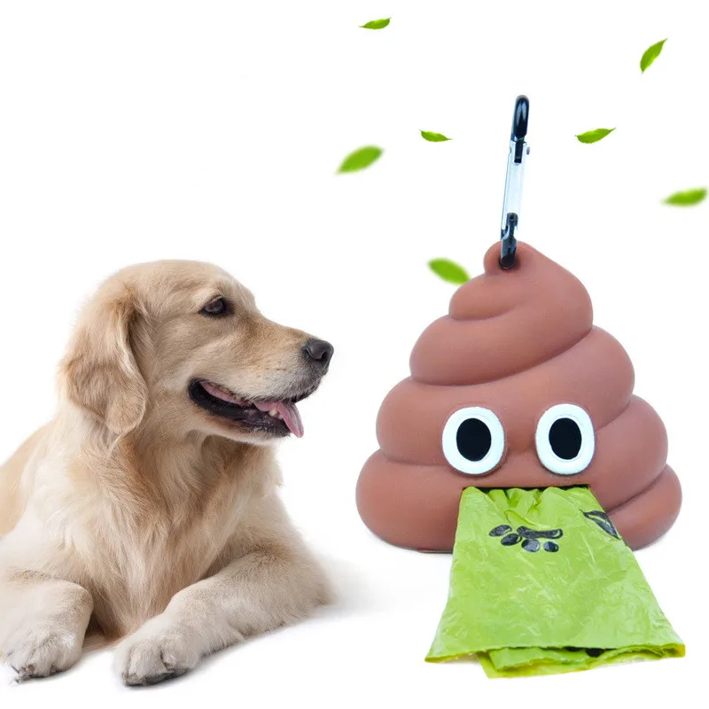 

Pet Waste Bag Dispenser Poop Bag Dogs Cat Trash Carrier Loader Cleaning Tool Products Fecal Shape Outdoor Portable Litter Picker