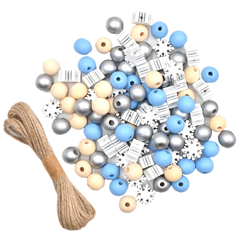 

Рождественские круглые бусины, гирлянда «сделай сам», подвески для домашнего изготовления, деревянные украшения, браслет, аксессуары для дома