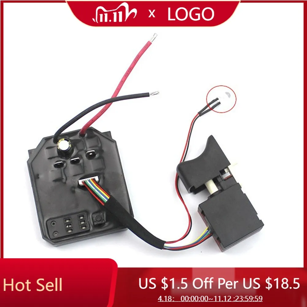 

For Dayi 2106/161/169 Drive Control Board+Switch 18V 21V Brushless Electric Wrench Motherboard Accessories Speed Switch
