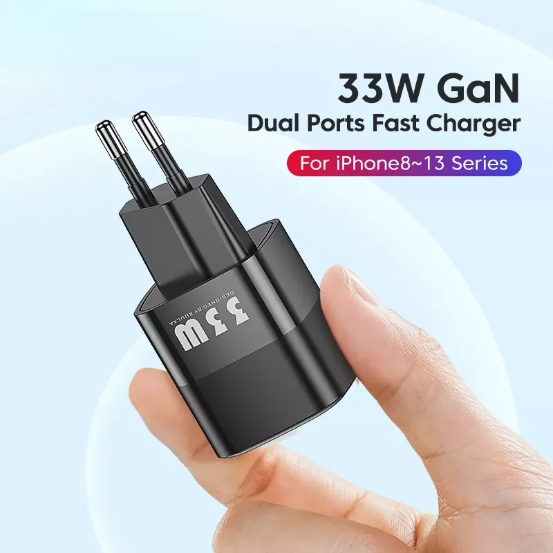 

USB C Charger 33W GaN Type C PD Fast Charging 13 12 11 Max Pro XS 8 Plus For iPad Pro Air 2020 iPad mini 2021