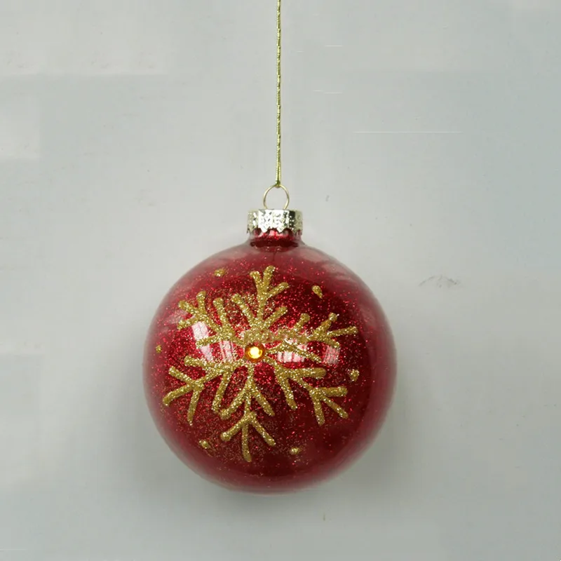 Бесплатная доставка диаметр = 8 см подвесной стеклянный шар из серии Красная