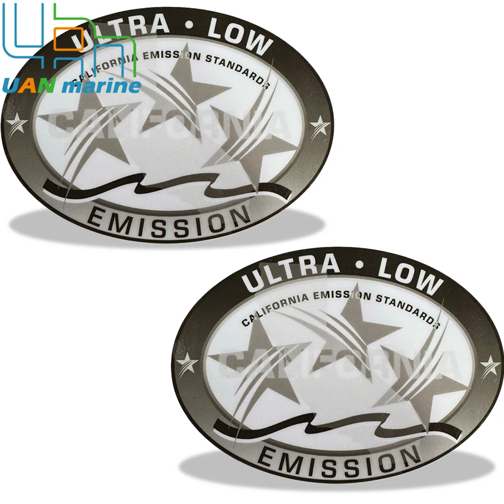 3-звездная наклейка для подвесного мотора с ультранизким излучением - серая