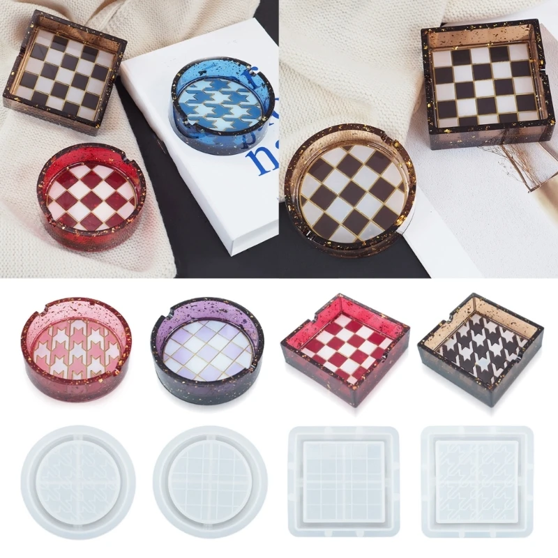 

Diy Organizer Mold Round Square Ashtray Silicone Mold Household Items Storage Ornaments Handmade Mold for DIY Crafts