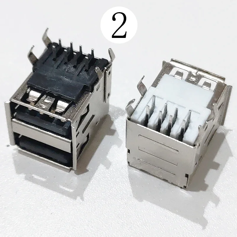 

Двойной USB 2.0 разъем 90 градусов белый черный