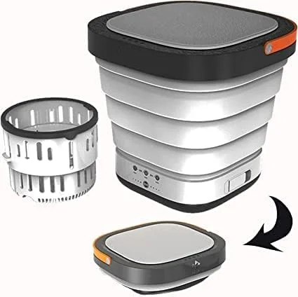 

Portable Mini Washing Machines - Silica gel Bucket Type Portable Washing Machine Dehydrator,Suitable for Baby Clothes Students a