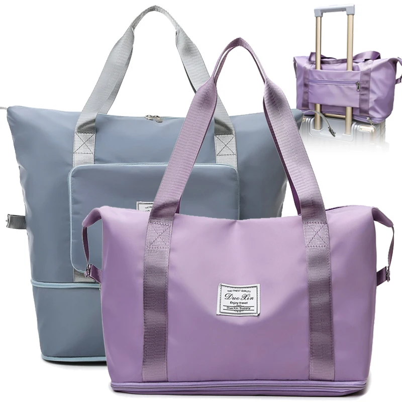 Large Capacity Folding Travel Bags Waterproof Luggage Tote Handbag Travel Duffle Bag Gym Yoga Storage Shoulder Bag Dropshipping