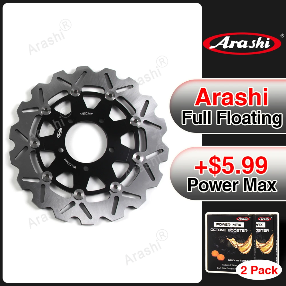 

Arashi 1PCS 300mm Motorcycle CNC Floating Front Brake Disk Disc Rotors For KAWASAKI NINJA ZX-10R/Z1000 Z1000SX ABS Z 1000 1000SX