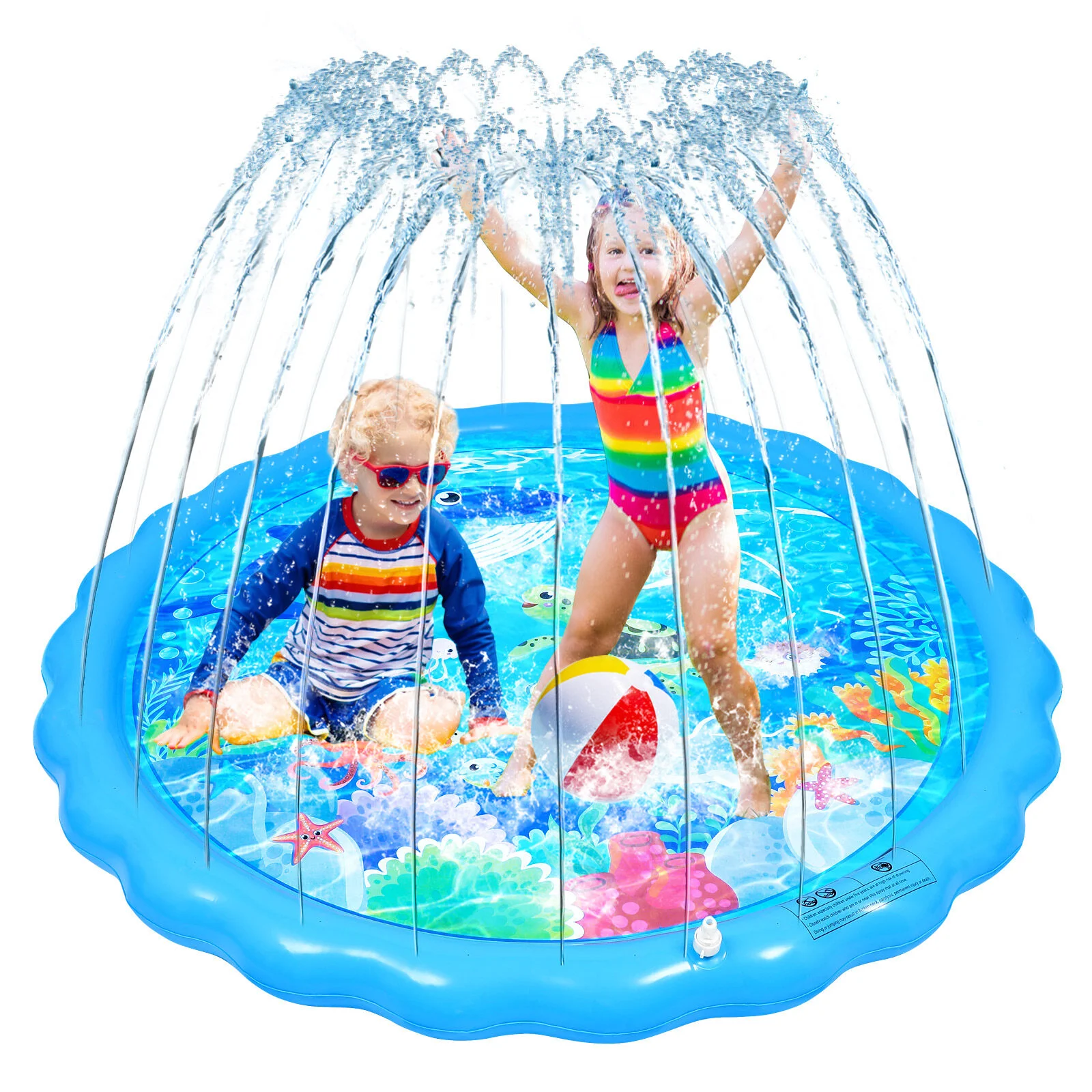 

Pad Water Mat Sprinkler Play Kids Toddlers Inflatable Courtyard Toy Dogs Baby Toys Outside Spray Backyard Outdoor Giant