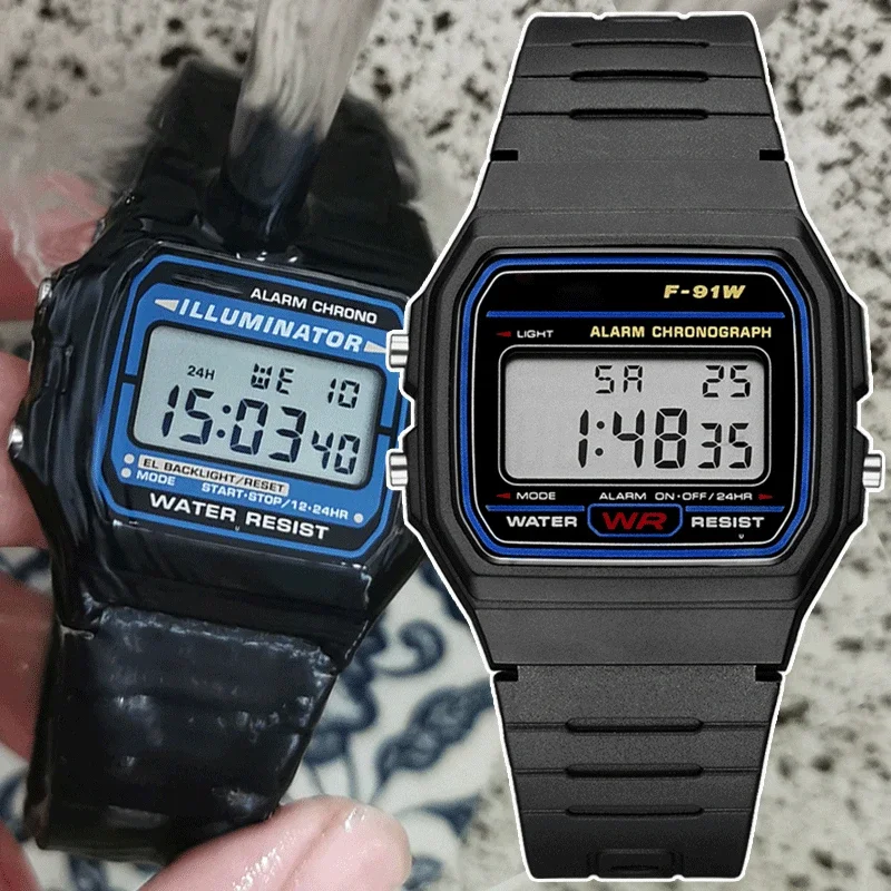 F91W Orologio Da Uomo Fashion Led Orologi Digitali Per Donna Sport Orologi Da Polso Militari Orologio Elettronico Da Polso In Silicone Vintage