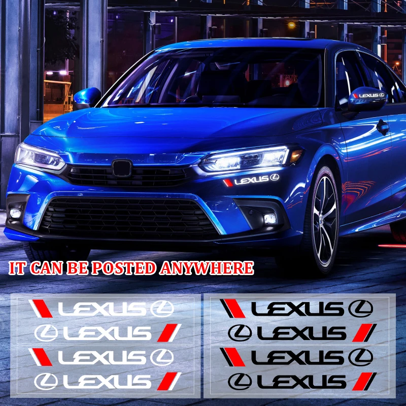 

4 шт., водонепроницаемые наклейки на дверные ручки Lexus IS250 CT200h RX330 RX350 LX570
