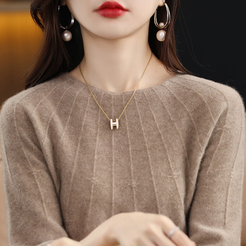 

Женский трикотажный пуловер из 100% мериносовой шерсти с коротким рукавом и круглым вырезом Новинка весна-лето 2023 кашемировый жилет с коротким рукавом