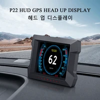 new p22 dual system hud obd2 gps head up display speedometer slope tilt meter with speeding low voltage alarm