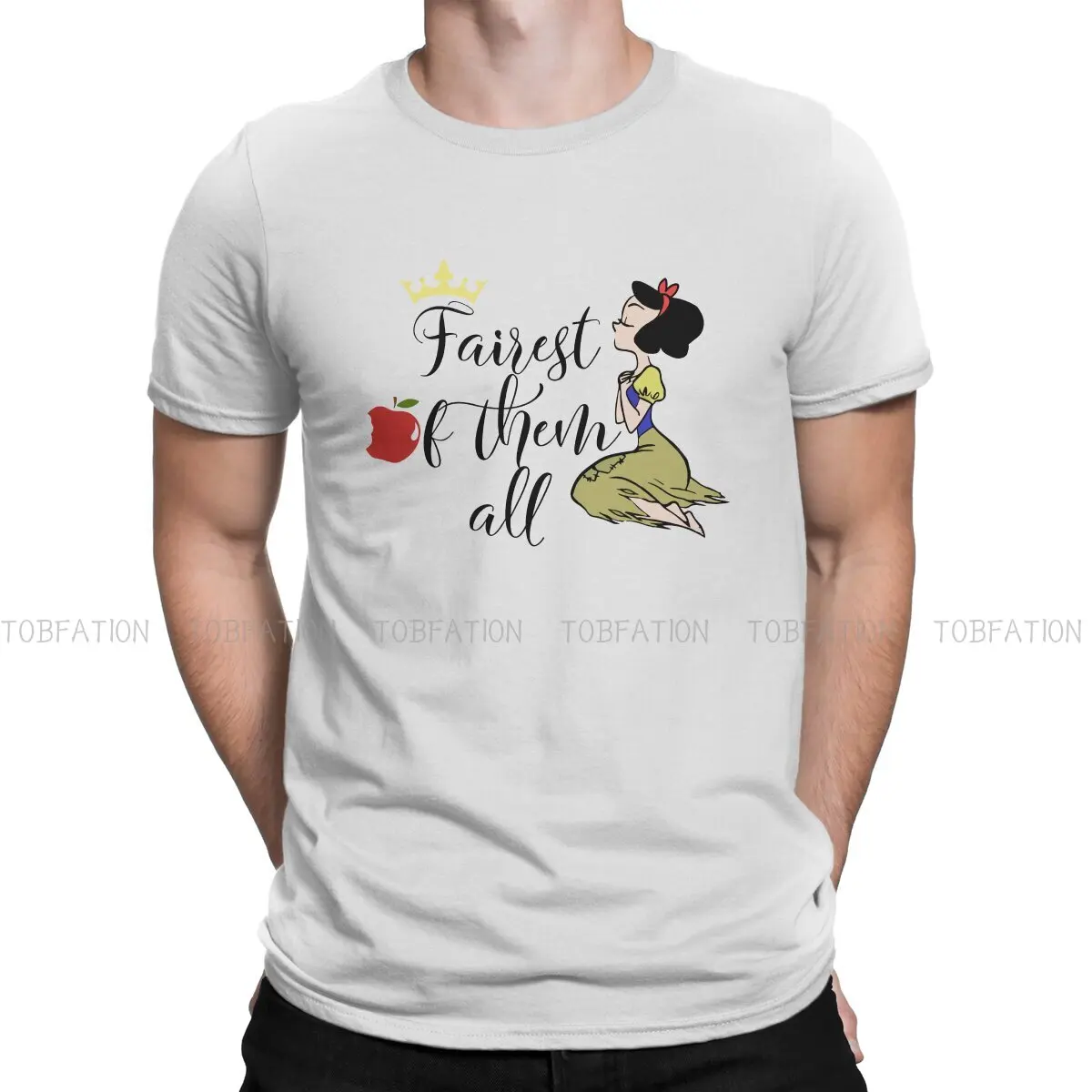 

Disney Seven Dwarfs Film Fabric TShirt Snow White Fairest of Them All Elegant T Shirt Leisure Men Tee Shirt Ofertas Trendy