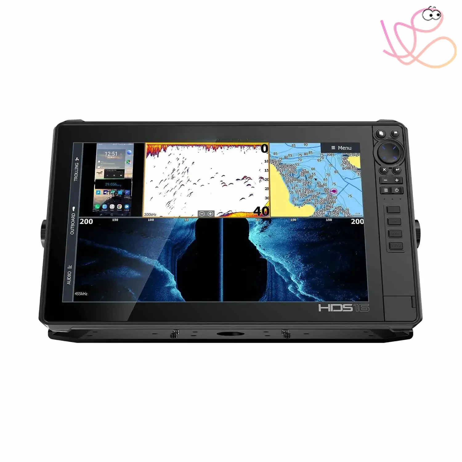 Эхолоты LOWRANCE HDS-16 LIVE W/ACTIVE IMAGING 3-В-1 TRANSOM MOUNT & C-MAP PRO CHART
