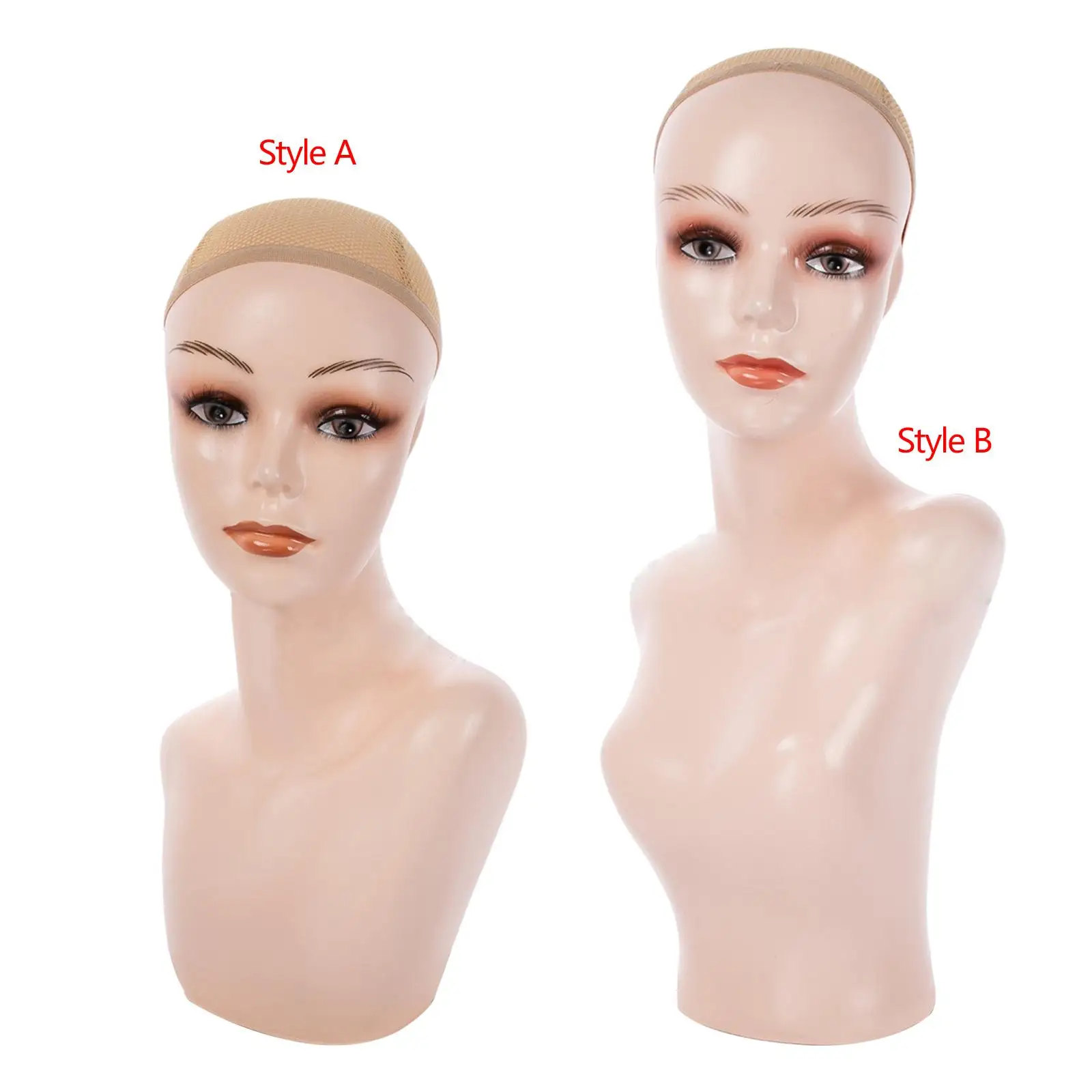 

Female Mannequin Head Durable Stable Base Wig Display Stand for Hats Jewelry Hairpieces Wigs Displaying Making Styling Glasses