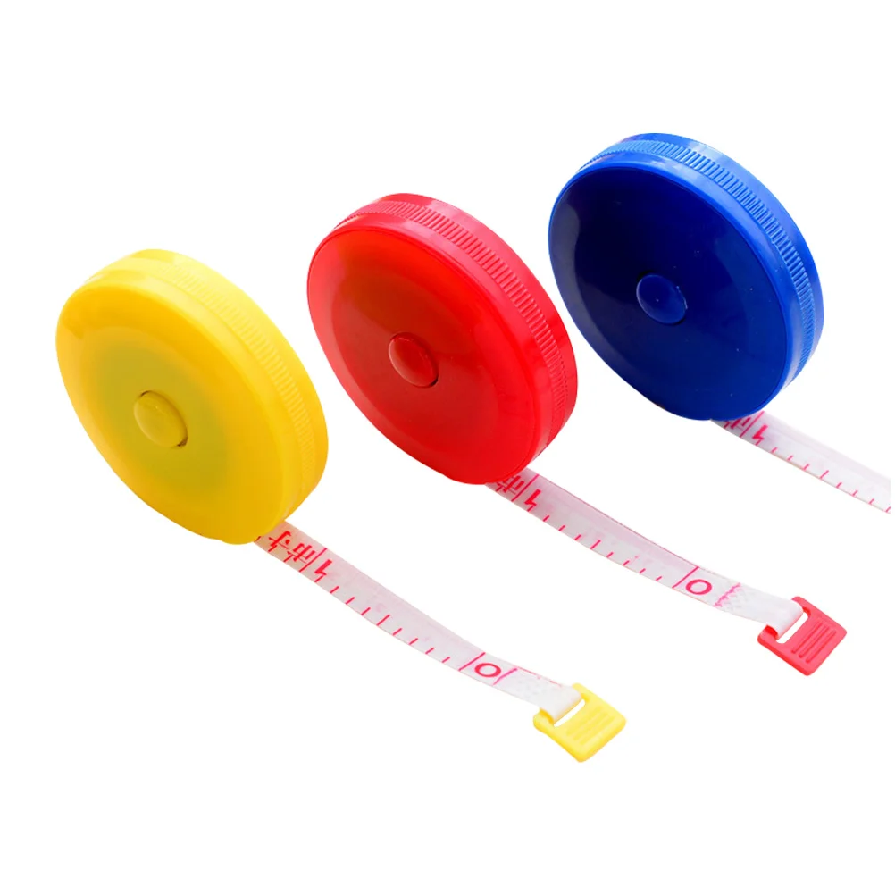 

3 Pcs Creative 15M and Retractable Tape Measure Body Measurement Tailor Sewing Craft Cloth Dieting Measuring Tape