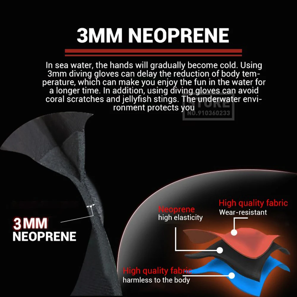 Неопреновые перчатки для дайвинга 3 мм плавательные ласты серфинга кайтсерфинга