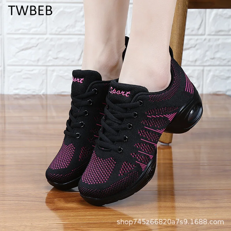 

Women's Dance Shoes Woman Jazz Dancing High-quality Weaving Mesh Sneakers Lady Modern Female Sports