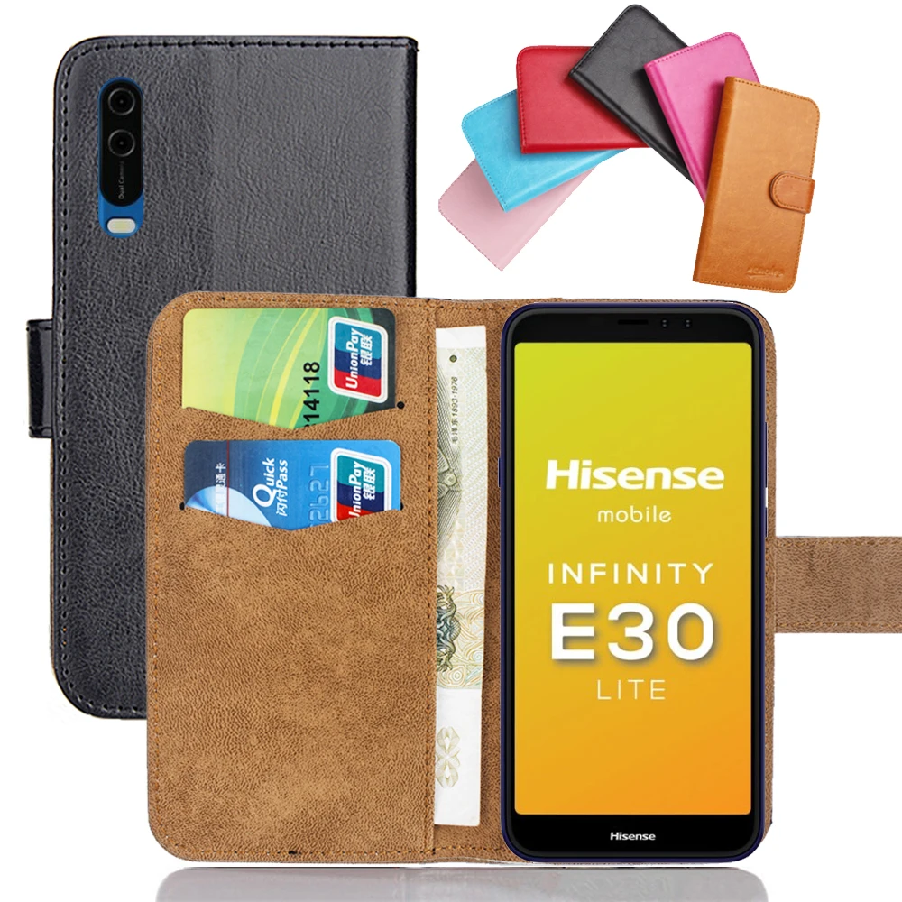 Чехол Hisense E30 Lite 6 цветов модный флип-кошелек слоты для карт кожаный защитный чехол