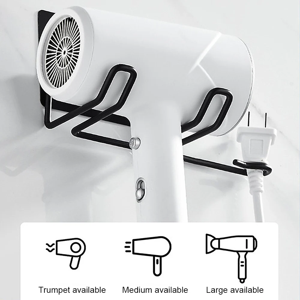 

Wall Mounted Hair Dryer Holder Rack Hair Straightener Dryer Holders Bathroom Organizer Storage Rack Shelf Bathroom Accessories