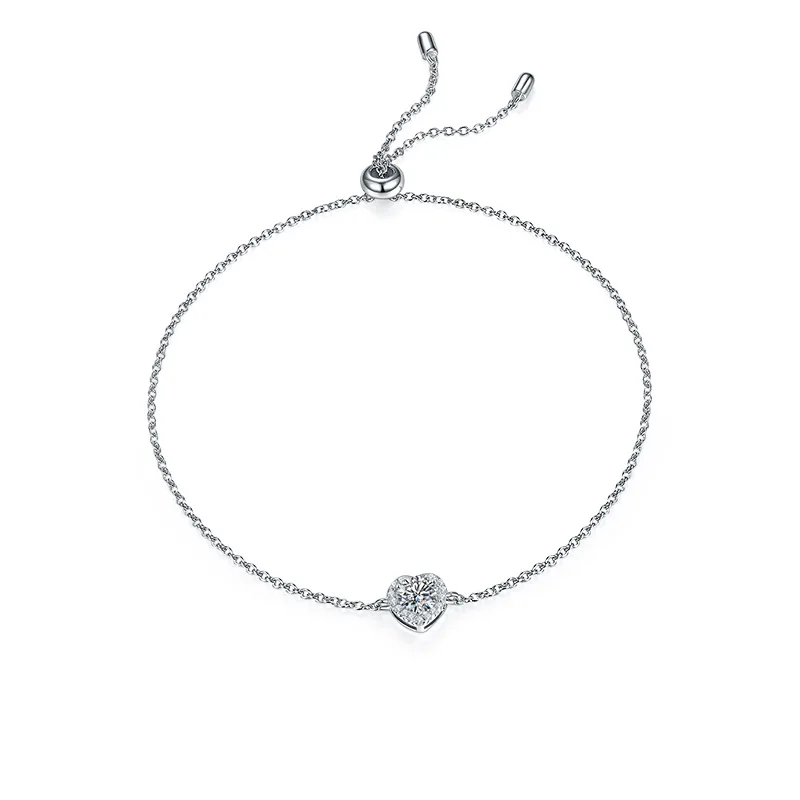 

Женский браслет из серебра 925 пробы с муассанитом, карат