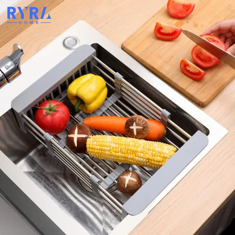 

Retractable Dish Drying Rack Drainer Over Sink Organizer Rack Tray Drainer Bathroom Gadgets Tool Household Kitchen Accessories
