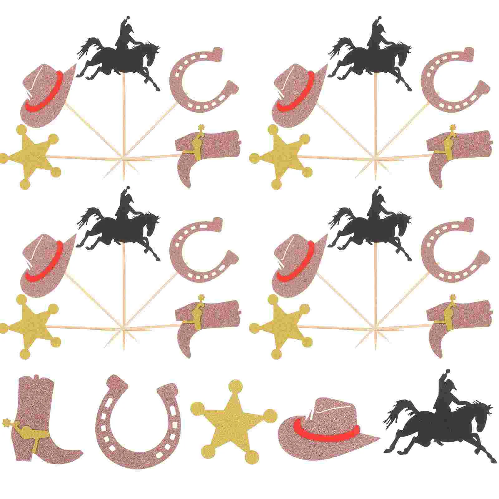 

Graduation Cake Inserts Cupcake Decoration Dessert Topper Cowboy Party Birthday Supply DIY