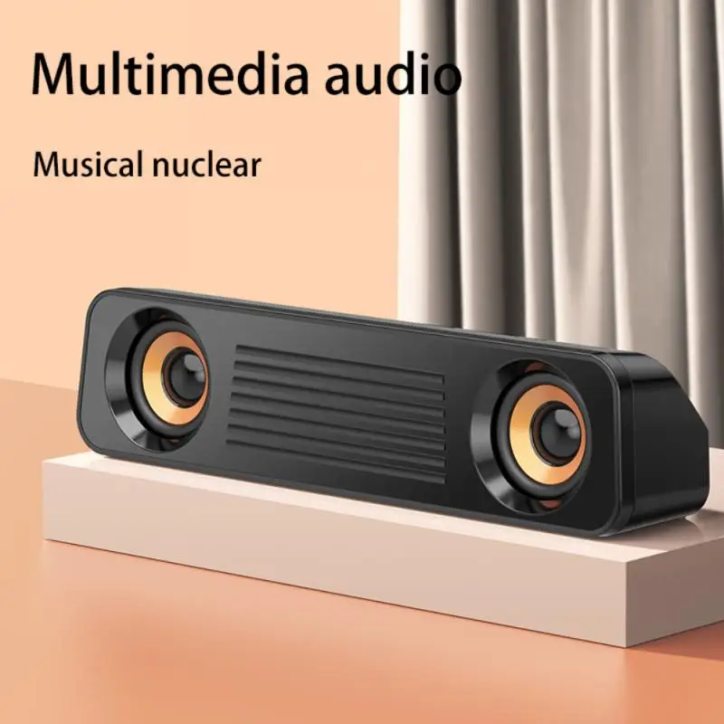 

Bigger Sound Multimedia Audio Double Speakers Usb Interface Wireless Speaker Exquisite Knob Design Original Live Hearing Abs