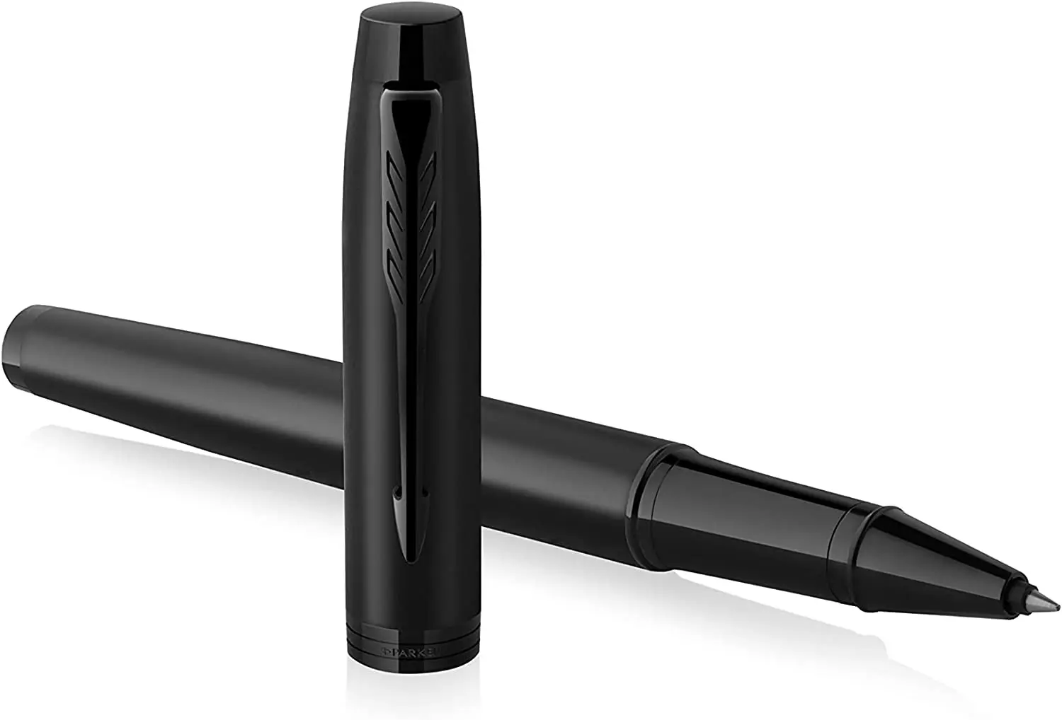 Parker IM Matt Metallic Black / Gray BT Rollerball Pen, Stainless Steel M Nib, luxury Design Rollerball Pen, Original Product