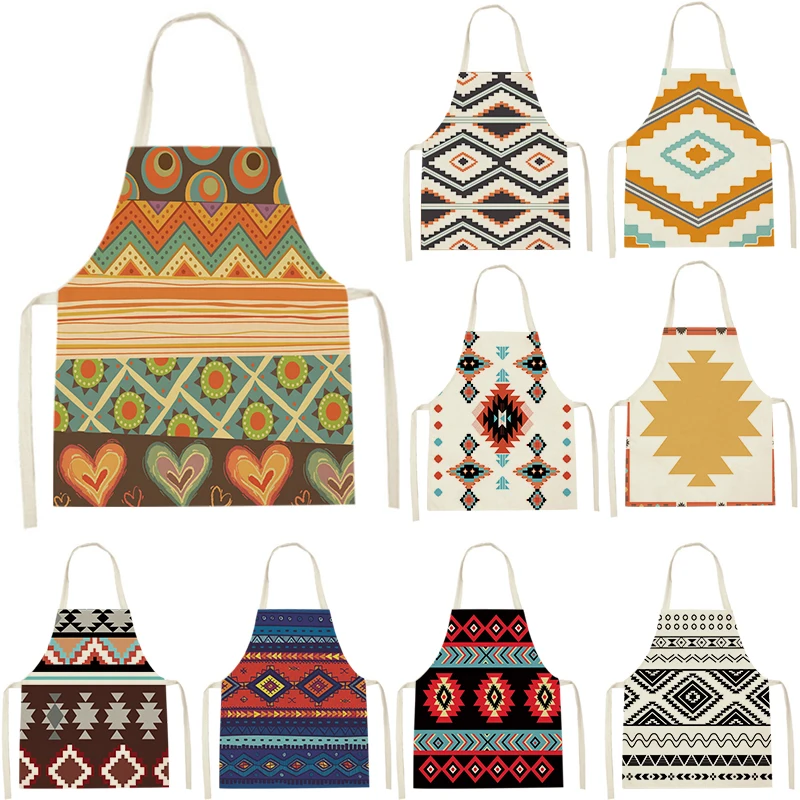 

African Pattern Plaid Apron Chef Apron Cooking Baking Accessories Linen Apron Apron Kitchen Baking Accessories Kid Apron Waist