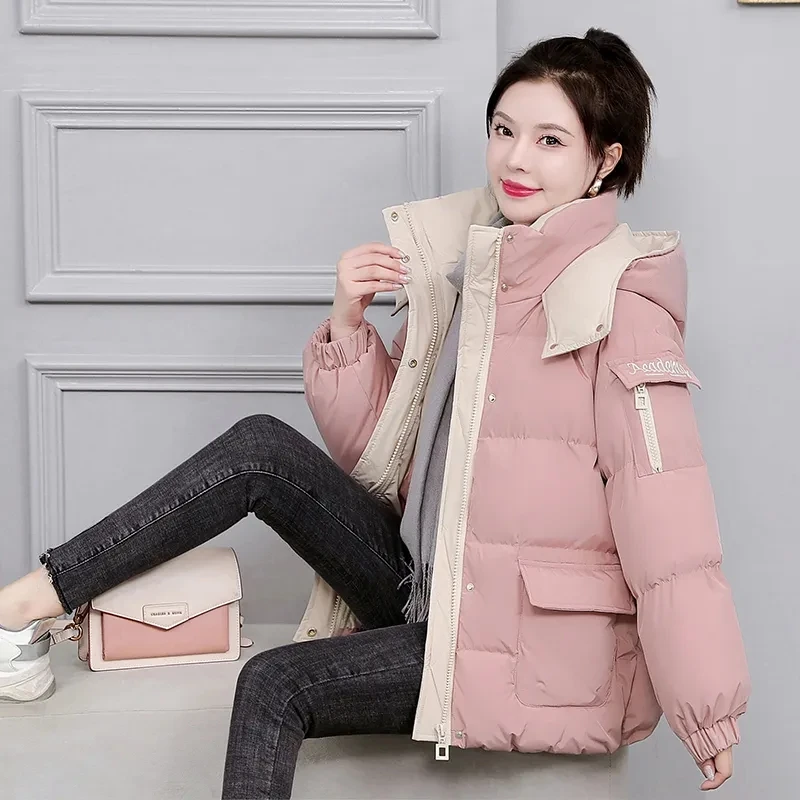 2022 New Women Winter Cotton Coat Warm Thicken Down Padded Coats Women Parkas Korean Loose Outwear Winter Cotton Padded Coats
