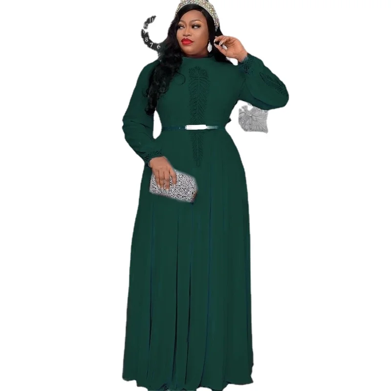 

Dinner Dresses For Women 2022 Spring Ankara Dashiki African Chiffon Party Long Dress Elegant Kaftan Maxi Gown Muslim Clothes