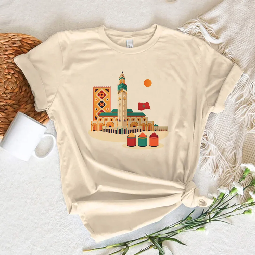 Марокканская футболка женская в японском стиле одежда аниме Харадзюку 1920-х годов