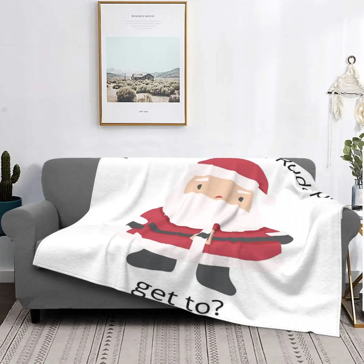 

Manta a cuadros para cama de bebé, manta térmica de Papá Noel, Rudolph