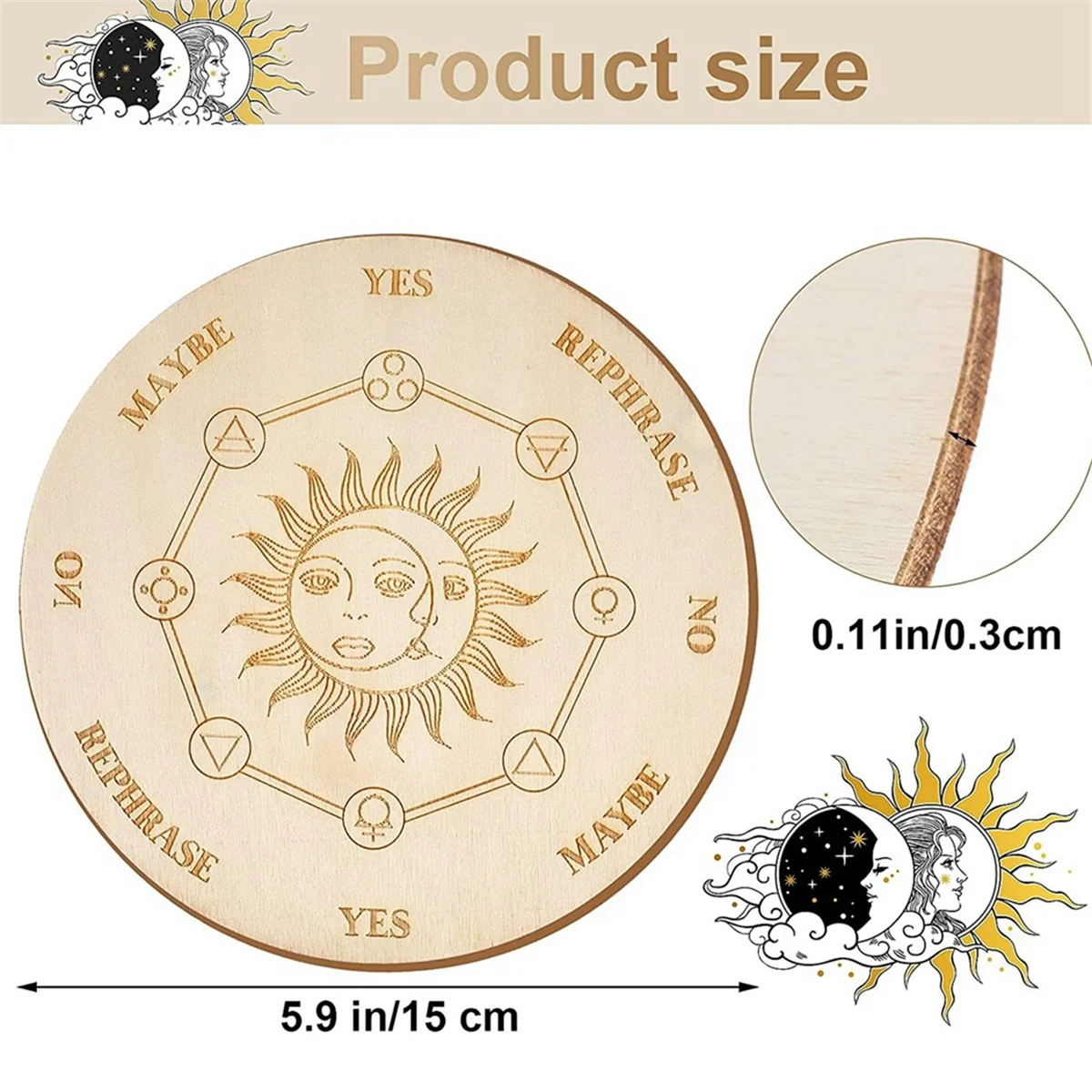 Звездная маятниковая доска для гадания метафизическая сообщений деревянная с