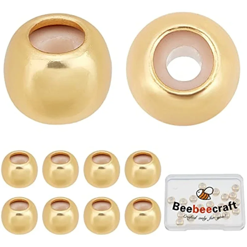 

Бусины-пробки позолоченные для бижутерии, 20 шт., 7 мм