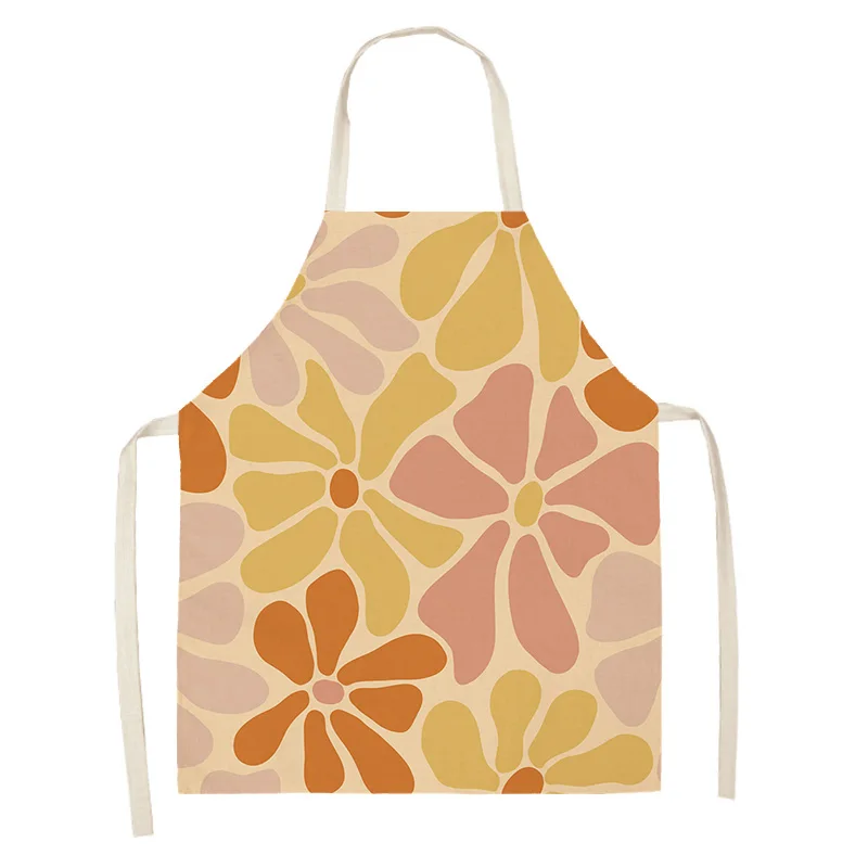 Льняной фартук бохо большой размер