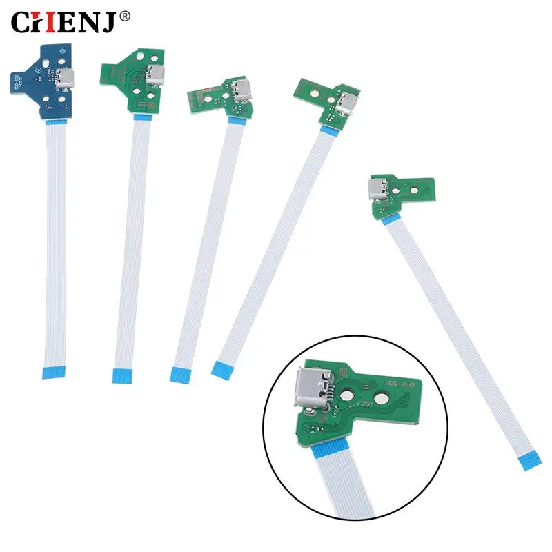 

USB Charging Port Socket Circuit Board For 12Pin JDS 011 030 040 055 14Pin 001 Connector For PS4 Controller