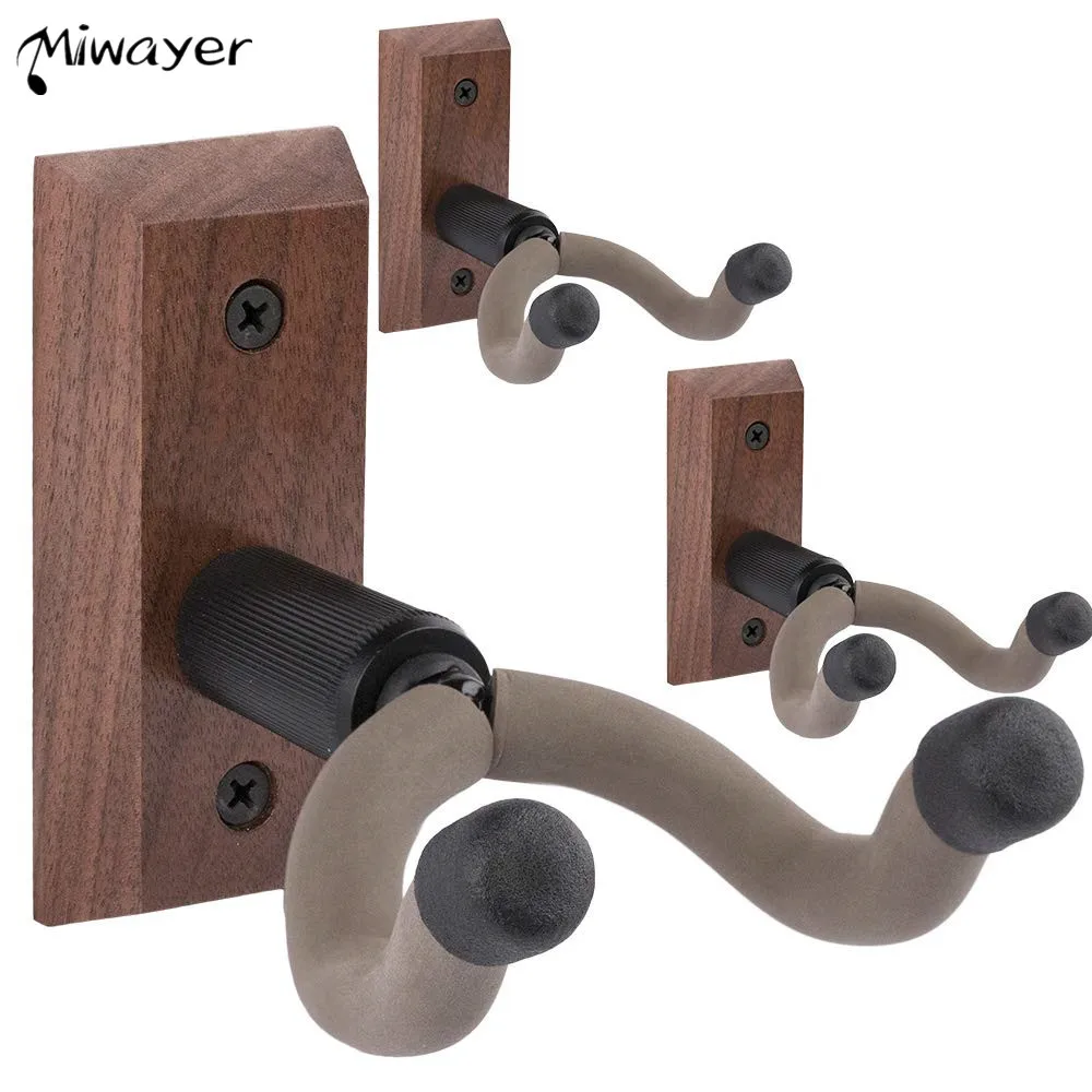 

Держатель Miwayer для гитары, настенный кронштейн для акустических и электрических гитар, черный орех