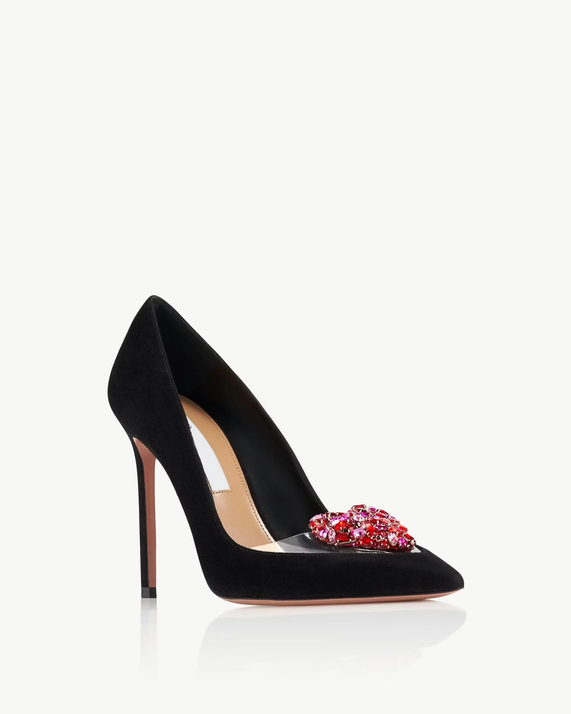 

Women Shoes Love Me Pumps 105 Black Jeweled Crystal Hearts