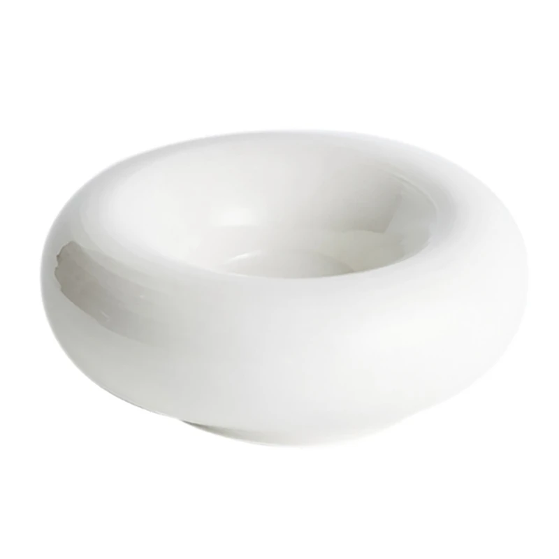 

1Pcs Round Thick Vegetable Plate Pure White Western Dinner Plate Pasta Plate Ceramic Disc Heat Preservation Dish B