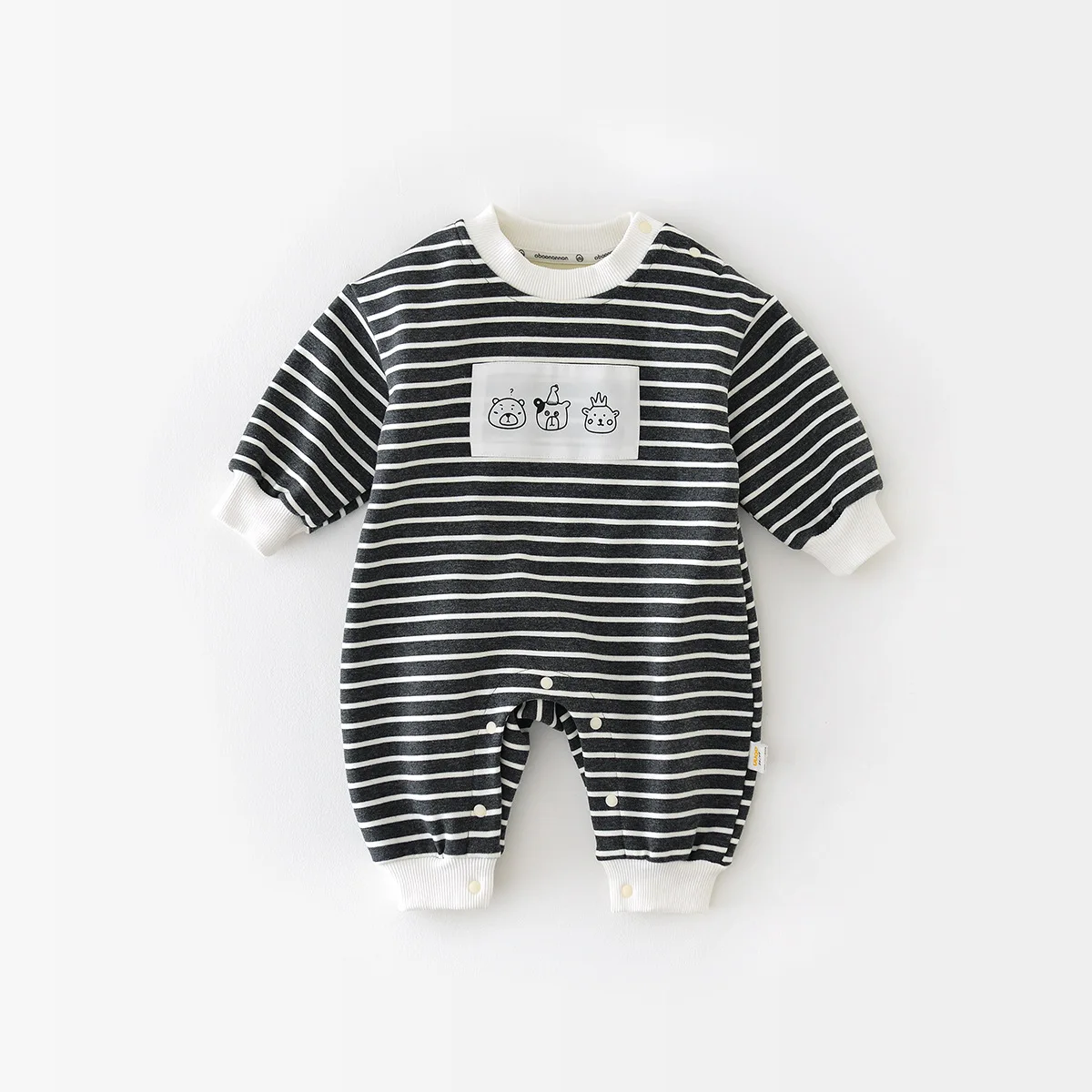 

Детский флисовый комбинезон в полоску, с длинным рукавом