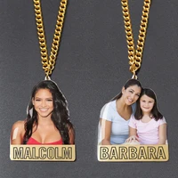 custom name photo necklace picture necklace personal photo picture portrait nameplate pendent friendship mom gift name necklace