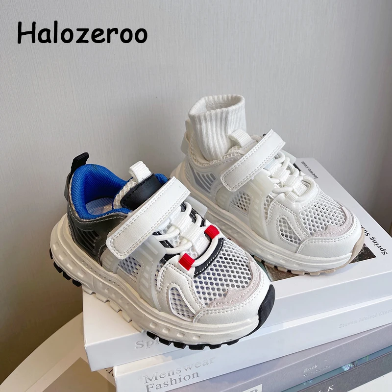 

2022 Spring Kids Sport Sneakers Baby Boys Brand White Shoes Children Mesh Casual Sneakers Girls Fashion Chunky Sneakers Trainers